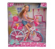Кукольный набор Штеффи с малышом на велосипеде
