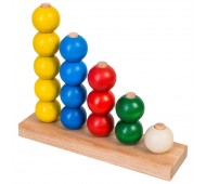 Пирамидка шарики для счета развивающая деревянная игрушка ТАТО ПР-007
