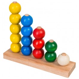 Пирамидка шарики для счета развивающая деревянная игрушка ТАТО ПР-007