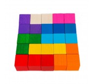 Кубики 25 штук розвиваюча дерев'яна іграшка 