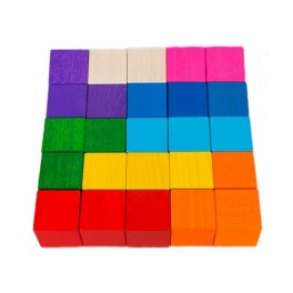Кубики 25 штук розвиваюча дерев'яна іграшка 