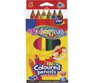 Олівці кольорові тригранні Jumbo 6 кольорів Colorino