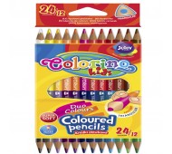 Карандаши двухсторонние Duo Colors 12 карандашей, 24 цвета Colorino