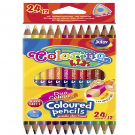 Олівці двосторонні Duo Colors 12 олівців, 24 кольори Colorino