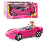 Кукла типа Барби DEFA в машинке кабриолет 8228