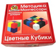 Кубики Нікітіна. Кольорові кубики 16 штук 4х4см