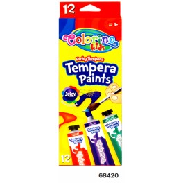 Фарби Темпера в тубі 12 кольорів Colorino