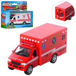 Модель KINSMART пожарка Rescue Fire Engine /грузовик Rescue team 