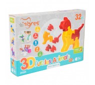 Іграшка розвиваюча 3D пазли Тварини 32 елемента TM Wader 39355