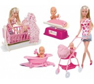 Кукольный набор Штеффи с младенцем и аксессуарами