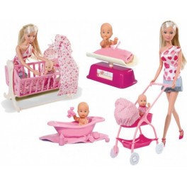 Кукольный набор Штеффи с младенцем и аксессуарами