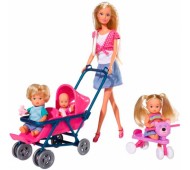 Кукольный набор Штеффи с детьми и аксессуарами