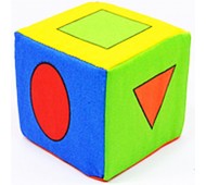 Кубик-погремушка Геометрические фигуры 123 