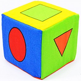 Кубик-брязкальце Геометричні фігури 123