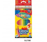 Олівці кольорові трикутні 12 кольорів ТМ Colorino 51798