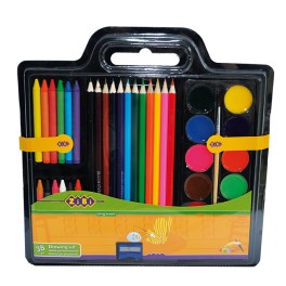 Набор для рисования карандаши, краски, мелки Zibi ZB.6400