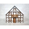 Трехэтажный Баварский кукольный домик с мебелью и текстилем FANA 2302