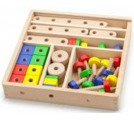 Деревянный набор строительных блоков 53 детали Viga Toys 50490-