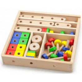 Деревянный набор строительных блоков 53 детали Viga Toys 50490-