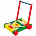 Дерев'яні Ходунки на колесах Візок з кубиками Viga Toys 50306