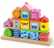 Набір дерев'яних кубиків Місто Viga Toys 50043