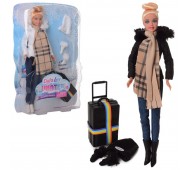 Лялька з валізою Defa 30см 2 види 8424-BF