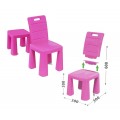 Пластиковый стульчик-табурет розовый Doloni 04690/3