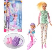 Кукла с дочкой лыжи DEFA 2 вида 8356
