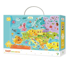 Пазл Карта Европы 100 эл ТМ Dodo 300129