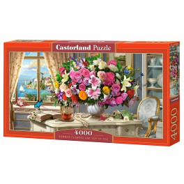 Пазлы Castorland 4000 SUMMER FLOWERS AND CUP OF TEA С-400263