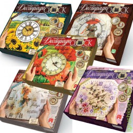 Набор для творчества Декупаж Часы Decoupage Clock Danko Toy