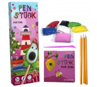 Набор для творчества Pen Stuck for girl карандаши, масса для лепки Стратег 30712