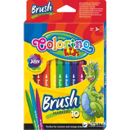 Фломастери Brush 10 кольорів COLORINO 65610PTR