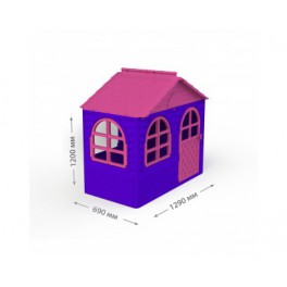 Игровой домик со шторками сиренево-розовый 129х69х120смТМ Долони 02550/10