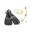 Набір для плавання маска трубка ласти Intex 55658