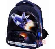 Набор школьный универсальный Рюкзак ранец каркасный с мешком для сменной обуви пеналом и электронными часами DeLune 9-126