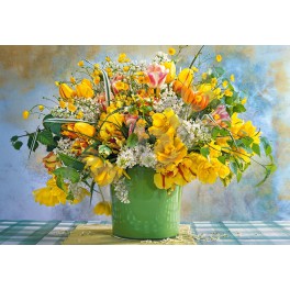 Пазли Castorland 1000 Весняні квіти в зеленій вазі З-104567