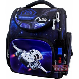 Рюкзак ранец школьный с мешком для сменной обуви и электронными часами DeLune 3-176