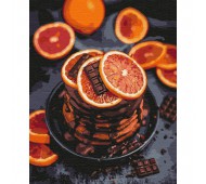 Набор для творчества Роспись по номерам Апельсиново-шоколадное наслаждение 40х50 Идейка КНО5593