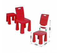 Пластиковый стульчик-табурет красный Doloni 04690/5