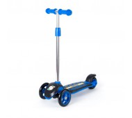 Самокат скутер трехколесный с большим рулем Синий Орион