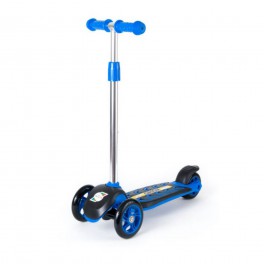 Самокат скутер триколісний з великим кермом Синій Оріон