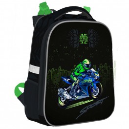 Рюкзак ранець шкільний каркасний SchoolCase Motobike Class 2116C