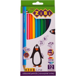 Карандаши цветные ZiBi Kids Line 12 цветов ZB.2414