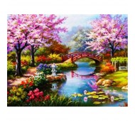 Набор для творчества Алмазная мозаика Весенний сад 30х40см без рамки H8186