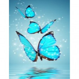Набір для творчості Алмазна мозаїка Блакитні метелики 30х40см без рамки H8423
