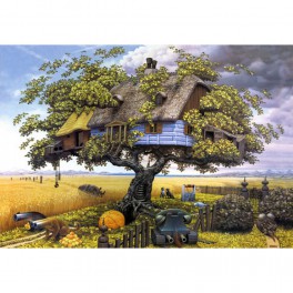 Набір для творчості Алмазна мозаїка Будиночок на дереві 30х40см без рамки H8444