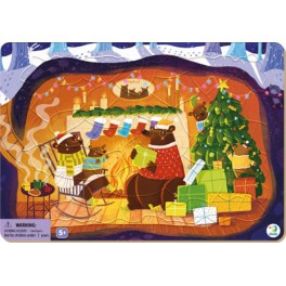 Пазл з рамкою Різдвяна казка ведмежат ТМ Dodo 300265