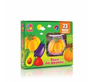 Набір магнітів Овочі та фрукти. ВладіТойс VT3106-28