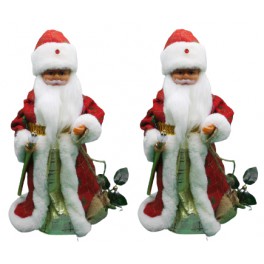 Музыкальная игрушка Дед Мороз в красной одежде 40см 1397-16